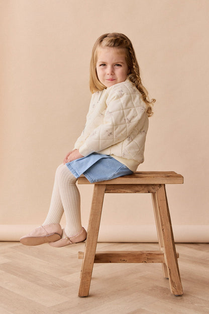 Cammy Jacket - Playful Kitten Whisper White
