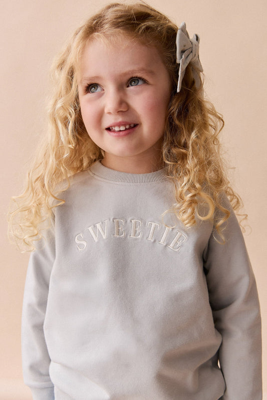 Organic Cotton Mimi Sweatshirt - Dawn Blue Sweetie