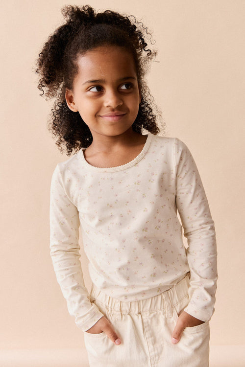 Organic Cotton Long Sleeve Top - Briella Whisper