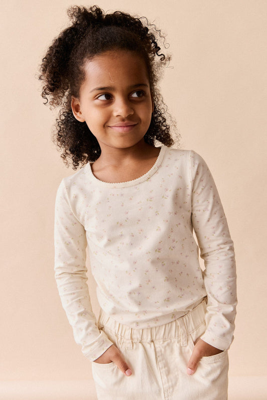 Organic Cotton Long Sleeve Top - Briella Whisper