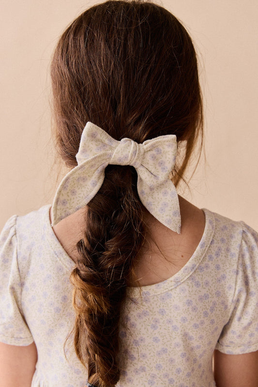 Organic Cotton Bow - Emmy Lilac