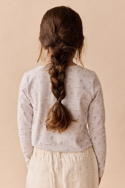 Organic Cotton Long Sleeve Top - Swanning Dawn Blue