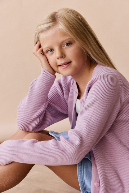 Noelle Cardigan - Lilac Blush