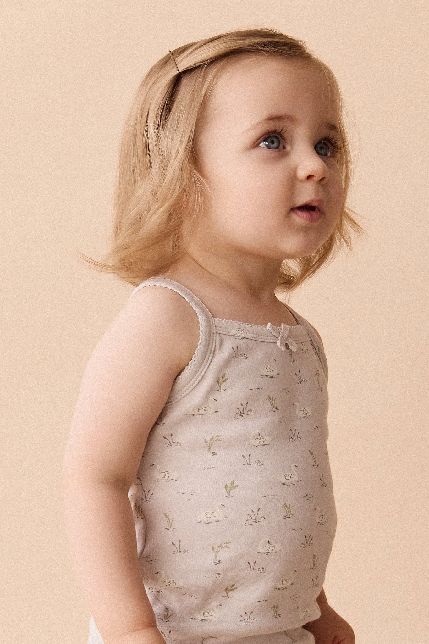 Organic Cotton Singlet - Swanning Dawn Blue