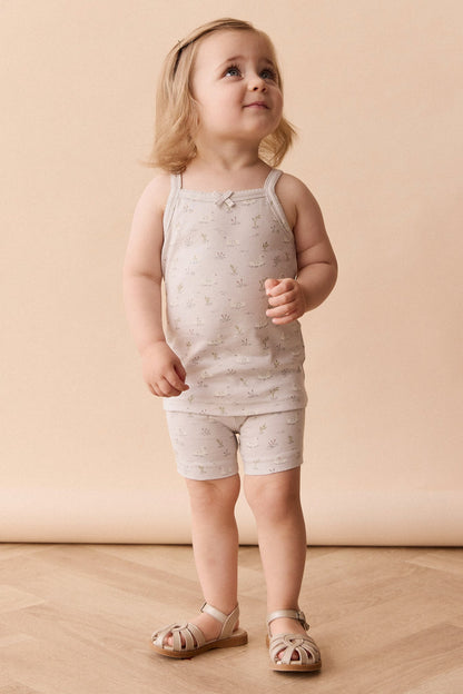 Organic Cotton Singlet - Swanning Dawn Blue