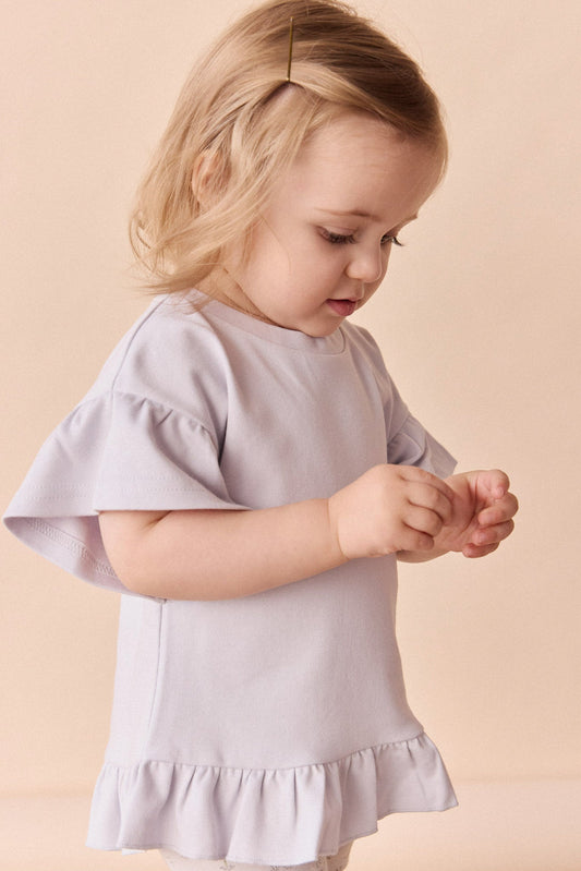 Pima Cotton Courtney Ruffle Top - Tulle