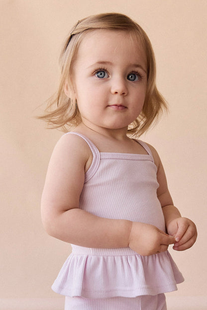 Organic Cotton Fine Rib Lillian Top - Popsicle