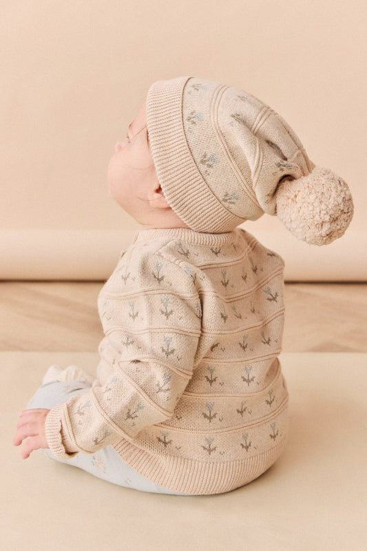 Penny Hat - Penny Flower Jacquard Dawn
