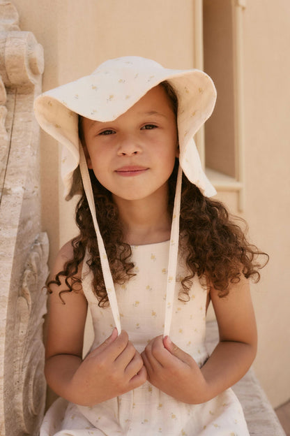 Organic Cotton Muslin Noelle Hat - Vintage Ditsy