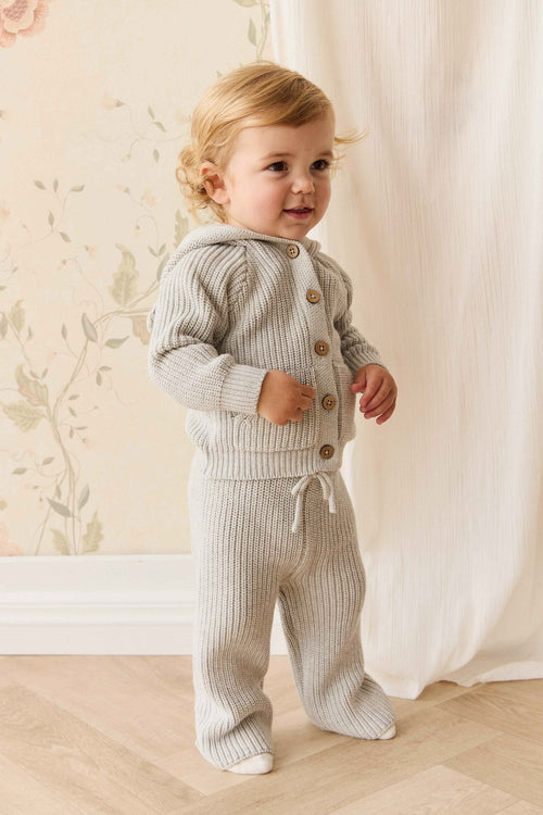 OG Morgan Knit Pant - Light Grey Marle
