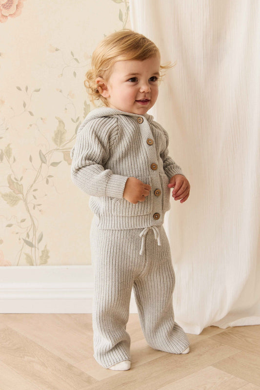 OG Morgan Knit Pant - Light Grey Marle