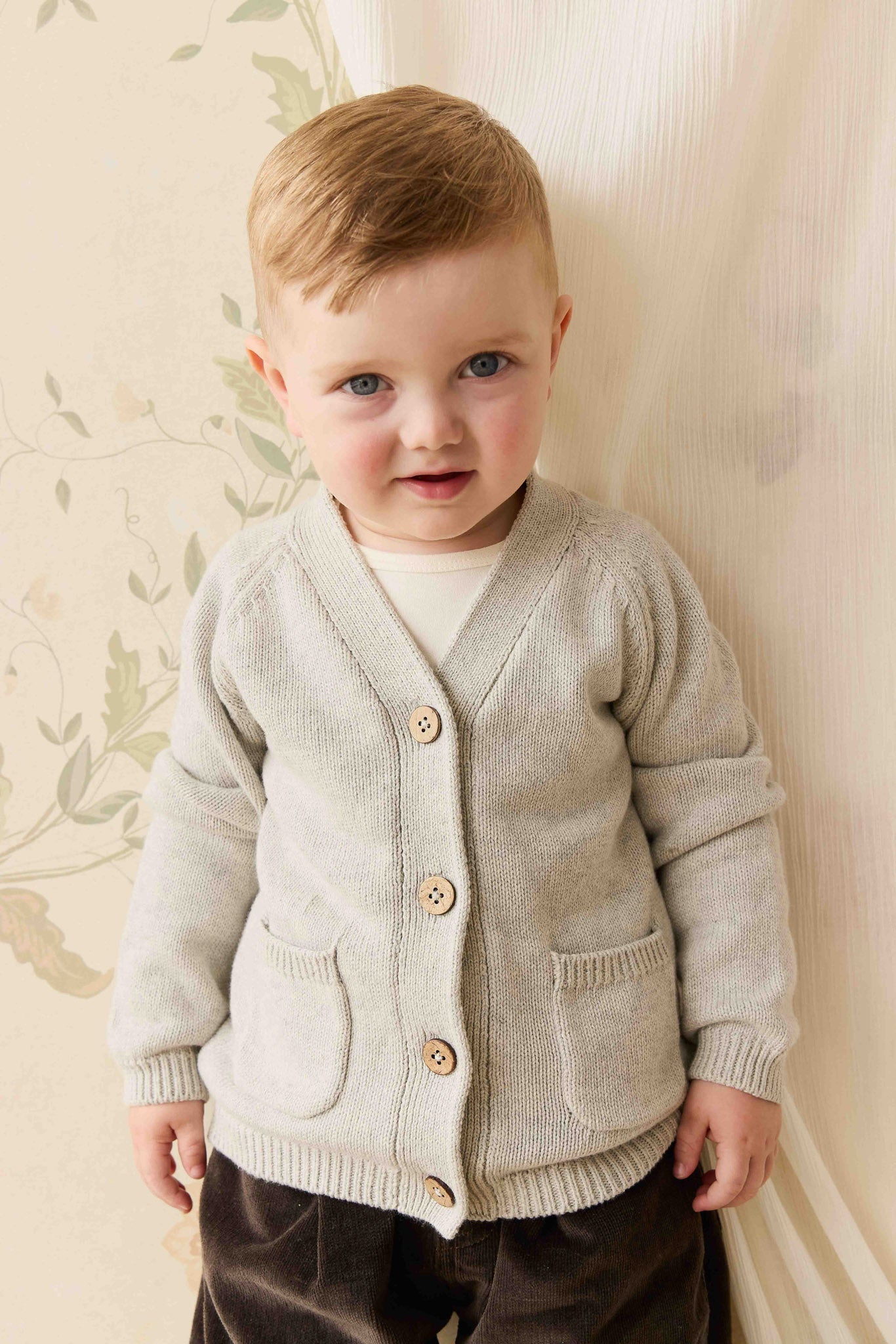 Franco Cardigan - Light Grey Marle