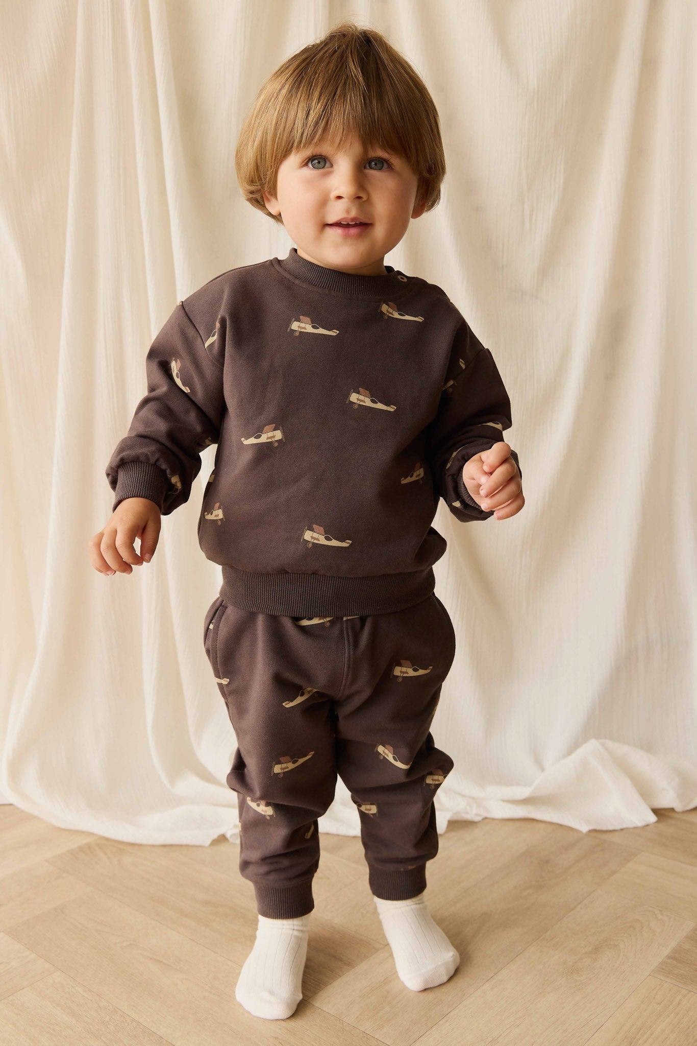 Organic Cotton Dominic Track Pant - Pilot Planes Bistre