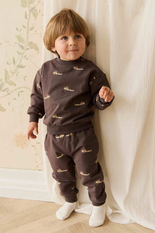 Organic Cotton Dominic Track Pant - Pilot Planes Bistre