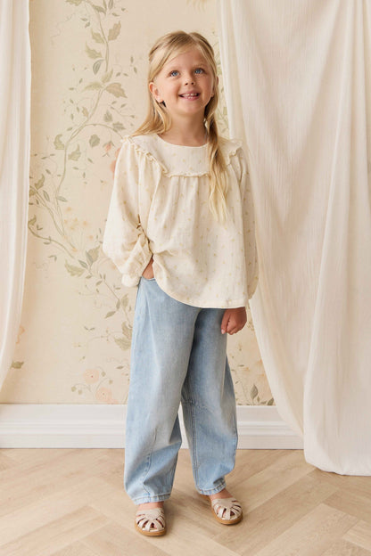 Organic Cotton Muslin Amira Blouse - Vintage Ditsy