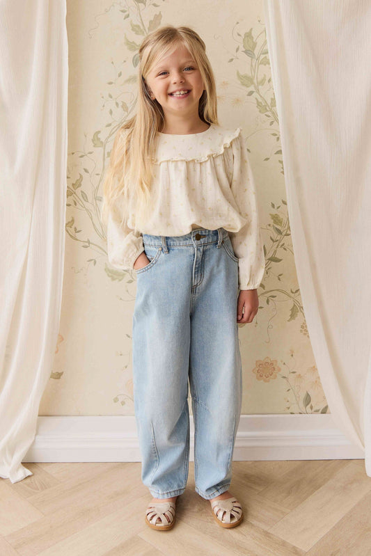 Organic Cotton Muslin Amira Blouse - Vintage Ditsy