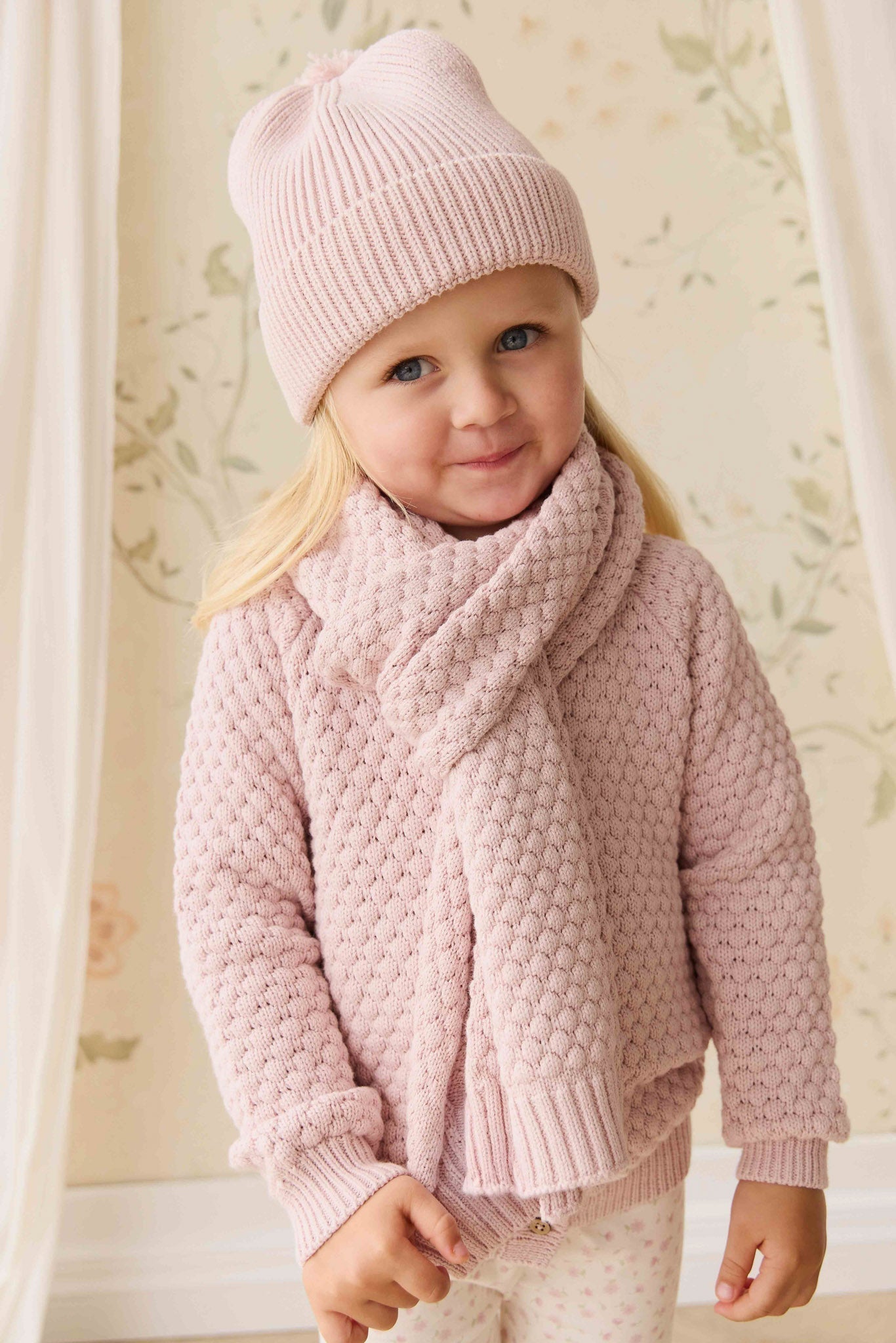 Maple Scarf - Pastel Pink Marle