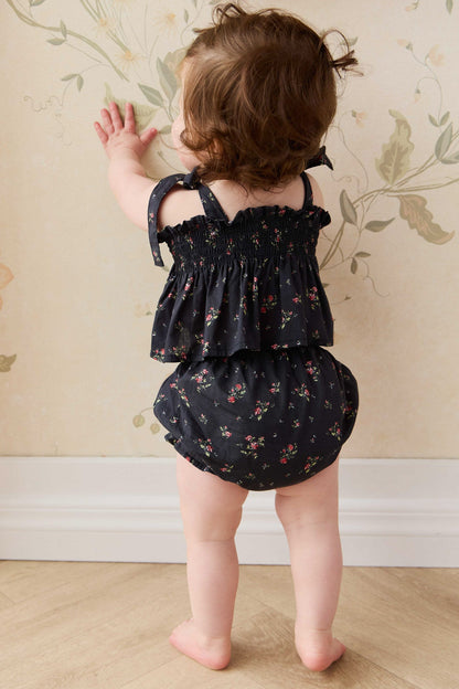 Organic Cotton Frill Bloomer - Bianca Noir