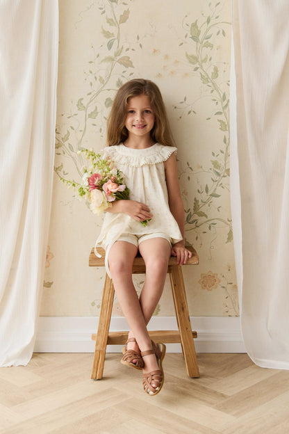 Organic Cotton Muslin Annalise Top - Vintage Ditsy