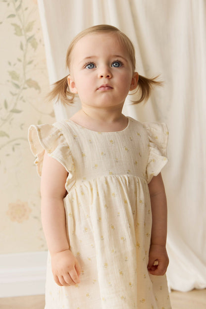 Organic Cotton Muslin Brielle Dress - Vintage Ditsy