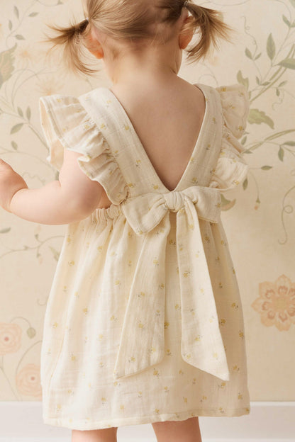 Organic Cotton Muslin Brielle Dress - Vintage Ditsy