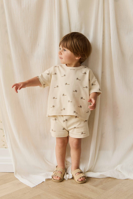 Pima Cotton Wesley Short - Fly High Vanilla Cream