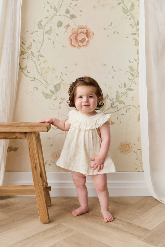 Organic Cotton Muslin Annalise Top - Vintage Ditsy