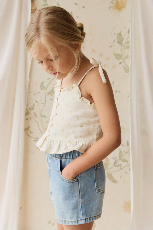 Organic Cotton Muslin Mirabel Top - Vintage Ditsy