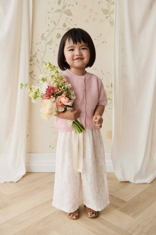 Organic Cotton Muslin Odette Pant - Pauline Pink