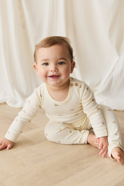 Organic Cotton Everyday Legging - Forest Night Acorns