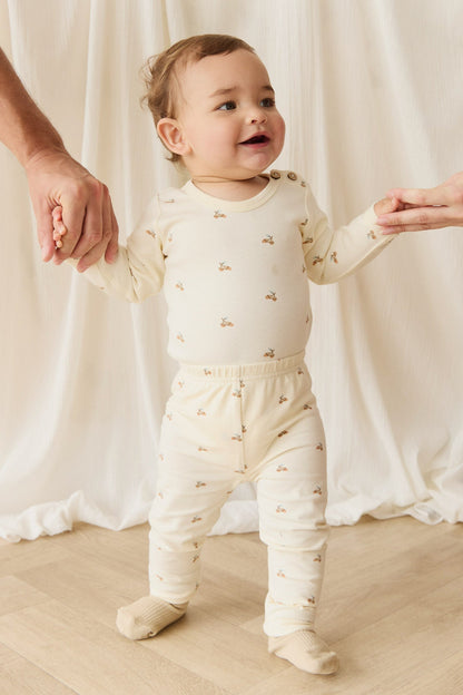Organic Cotton Everyday Legging - Forest Night Acorns