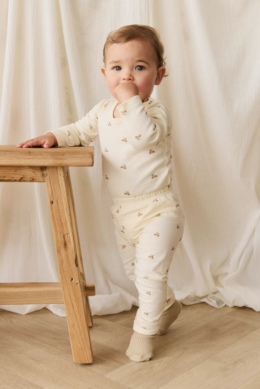 Organic Cotton Everyday Legging - Forest Night Acorns