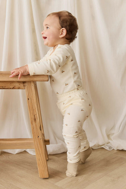 Organic Cotton Everyday Legging - Forest Night Acorns