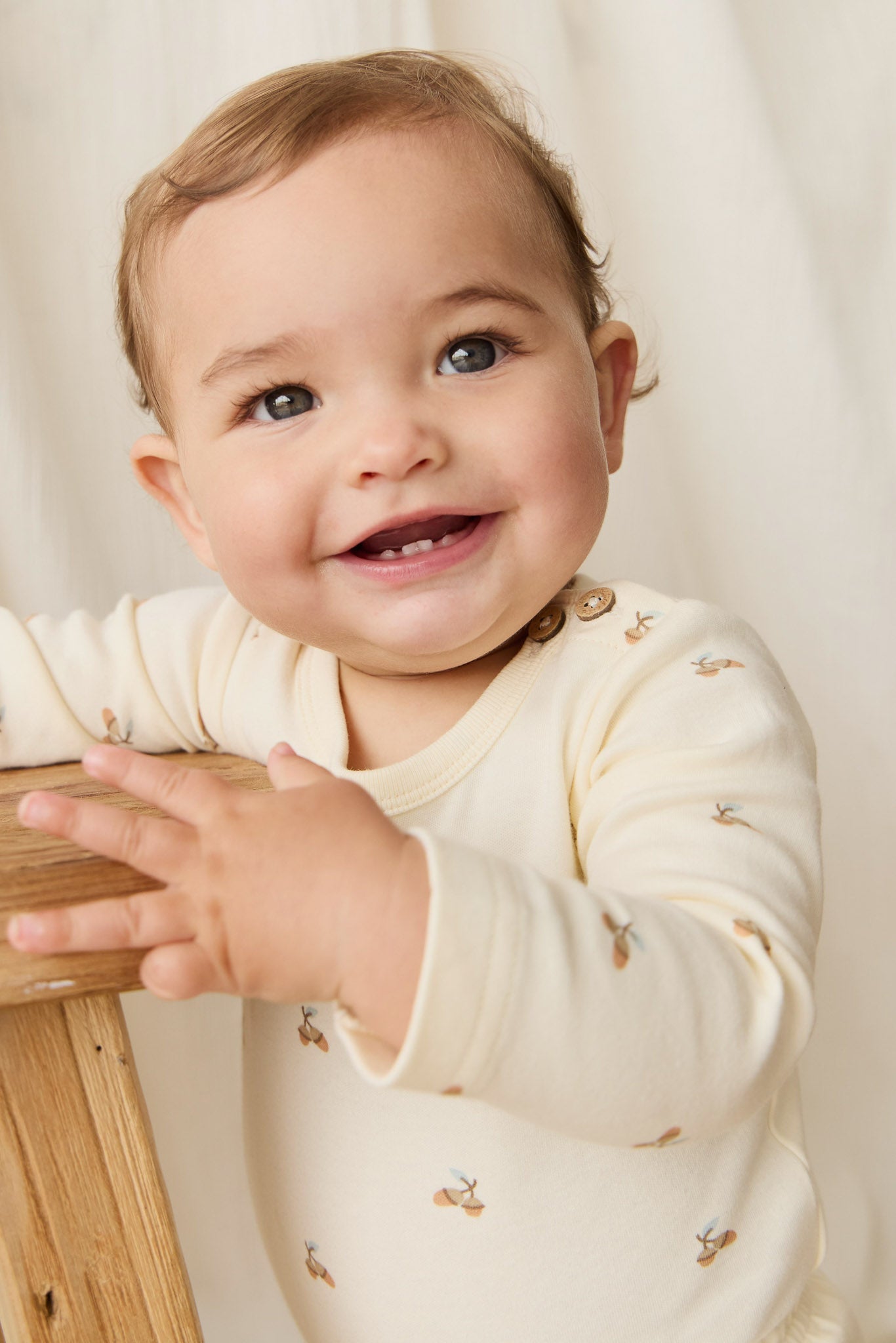 Organic Cotton Fernley Bodysuit - Forest Night Acorns