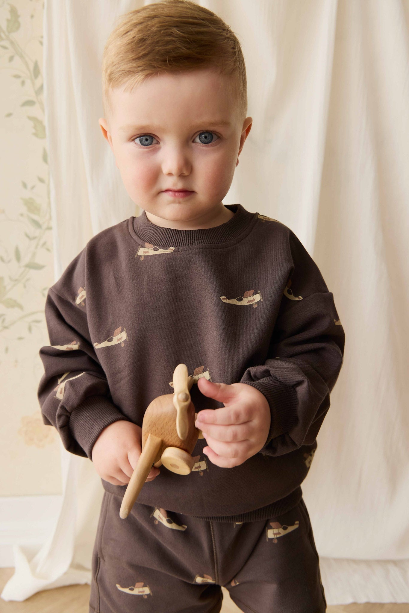 Organic Cotton Peyton Sweatshirt - Pilot Planes Bistre