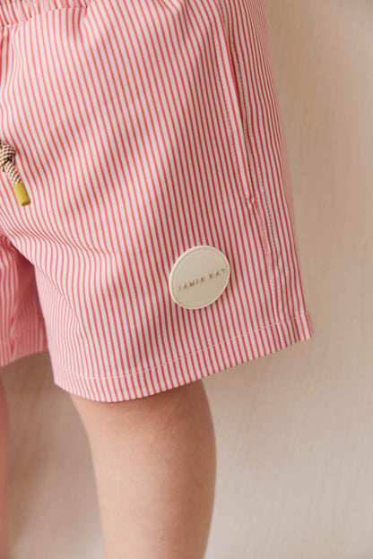 Wyatt Board Short - Terracotta Stripe
