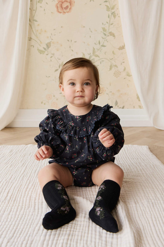 Organic Cotton Malia Playsuit - Bianca Noir