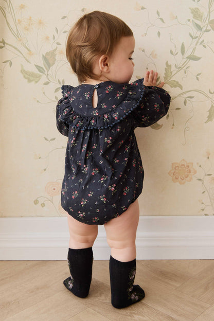 Organic Cotton Malia Playsuit - Bianca Noir
