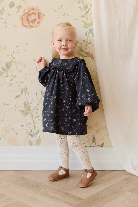 Organic Cotton Amira Dress - Bianca Noir