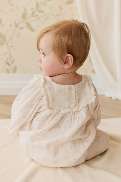 Organic Cotton Muslin Frances Playsuit - Pauline Pink