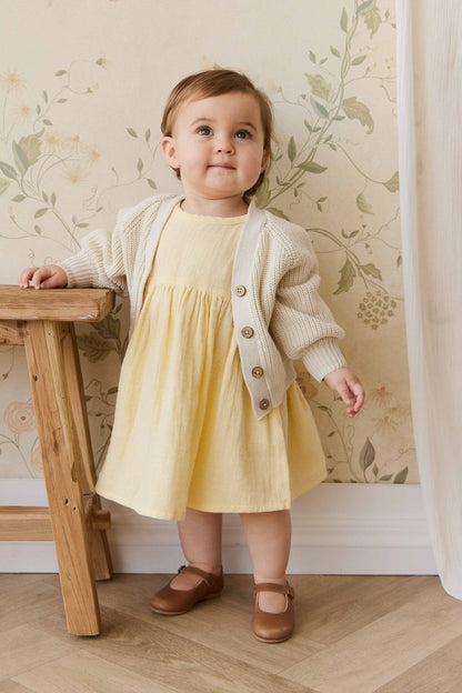 Organic Cotton Muslin Phillipa Dress - Sunshine