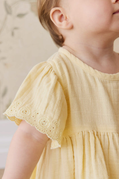 Organic Cotton Muslin Phillipa Dress - Sunshine