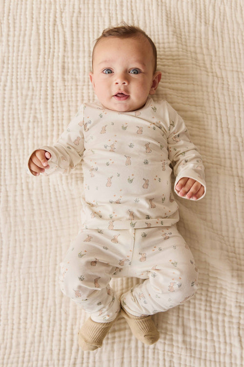 Organic Cotton Jarrah Long Sleeve Pyjama Set - Lapin Jardin Crisp