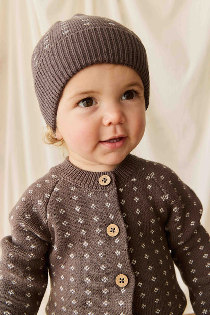 Dorian Onepiece - Knitted Diamonds Coffee