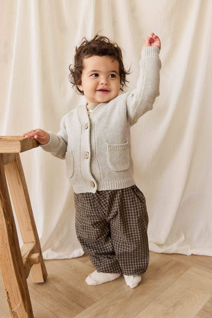 Franco Cardigan - Light Grey Marle