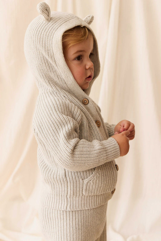 OG Bear Knit - Light Grey Marle