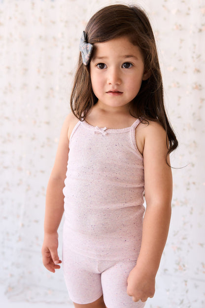 Organic Cotton Fine Rib Elisa Bike Short - Tulip Fleck