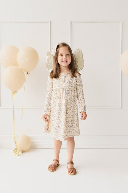 Organic Cotton Pixie Dress - Blueberry Field Raindrops