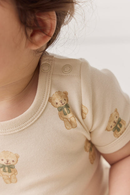 Organic Cotton Hudson Short Sleeve Bodysuit - Little Ted