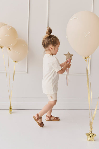 Pima Cotton Aude Tee - Cloud Little Georgie